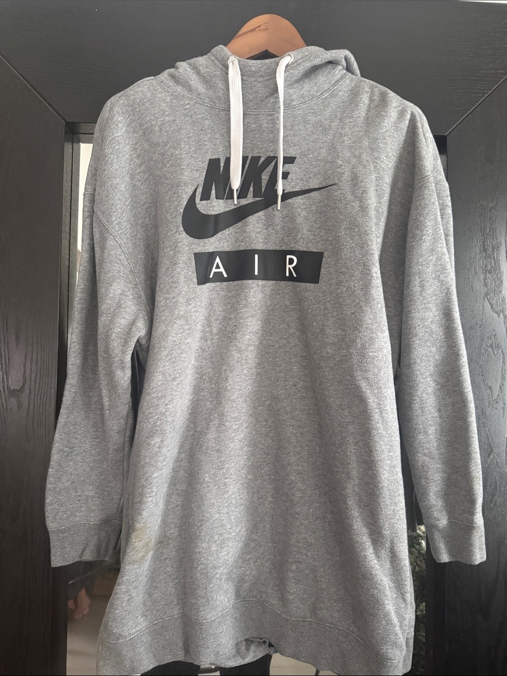 Nike Grey Pullover Hoodie with Nike Air Logo